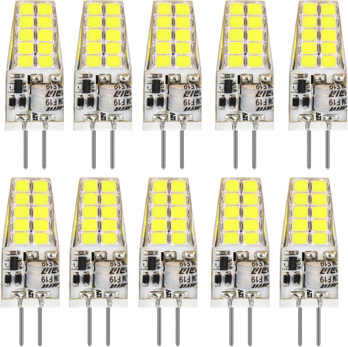 BAOMING G4 LED Bulb 12V JC Tybe, 20W/35W T3 G4 Halogen Equivalent, 6000K Daylight White, G4 Bi-Pin Base, No-Flicker 400LM, Chandelier Lighting/Lan...