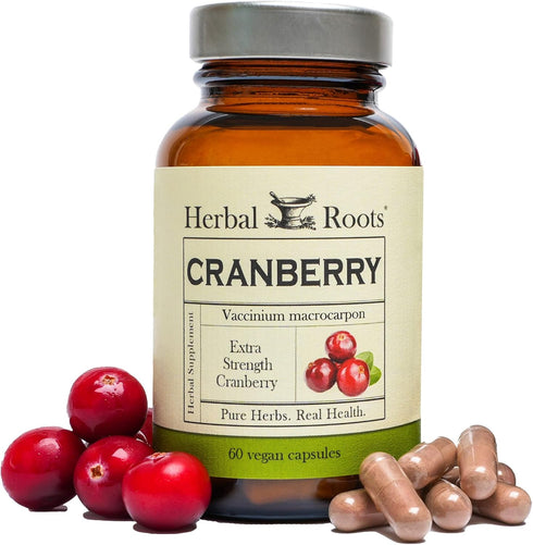 Herbal Roots Extra Strength Cranberry Pills for Women & Men with Organic Nettle | Urinary Tract Health | 60 Vegan Capsules...