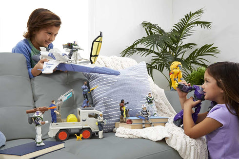 Mattel Disney and Pixar Lightyear Jumpsuit Buzz Lightyear Action Figure, 12 Points of Articulation & Robot Cat Sox, 5-in Scale...