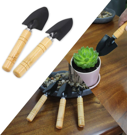 Bonsai Set 10 PCS-Mini Gardening Tools Kit for Indoor Outdoor Bonzai Include Pruner, Fold Scissors, Mini Rake, Tweezers, Cleaning Brush...