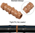 Drip Irrigation Fittings Kit for 1/2 inch Tube (0.600”ID), 24 Pieces Drip Irrigation Parts Set - 6 Tees, 6 Couplings, 6 Elbows, 6 End Caps, Drip L...