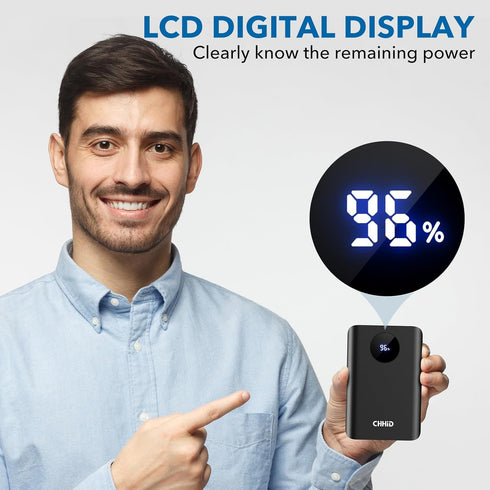 5V 2A Heated Vest Battery Pack,LCD Display Power Bank Heated Jacket,PD 22.5W Fast Charging 10000mAh Portable Charger,Battery Phone Charger for iPh...