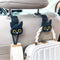 Car Seat Headrest Hooks - Cute Cartoon Cat Hook Vehicle Hanger for Purses, Bags, Coats, Umbrellas Holder (2pc Black)...