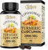 Liposomal Turmeric Curcumin Supplement 2000mg, 95% Standardized Curcuminoid Extract & Organic Root Powder with Piperine Black Pepper Fruit (15mg),...