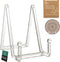 2 Pack Plate Stands for Display, 4.5 Inch Clear Acrylic Square Holder Stand Tabletop Picture Frame Stand Easel for Book, Decorative Plate, Plaque,...