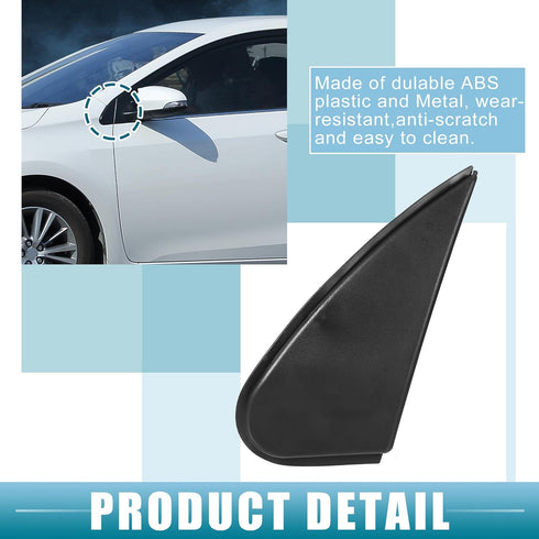 Front Left Right Door Mirror Corner mudguard Triangle Cover No.6011802170/6011702170 for Toyota Corolla 2014-2016 Plastic Black 1 Pair...