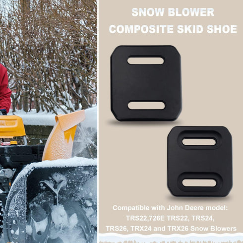 Snowblower Composite Skid Shoe for Jo-hn Deere M118098 780061 1740718AYP TRS22, TRS24, TRS26, TRX24 and TRX26 Snow Blowers - (Set of 2)...