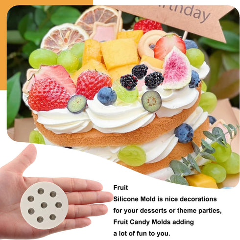 Blueberry Raspberry Strawberry Fondant Molds Nuts Berries Silicone Mold Spices Star Anise Cinnamon Lemon Mold For Cake Decorating Cupcake Topper C...