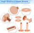 JUNESunShine 154Pcs Copper Rivets for Leather, 12 Smooth Leather Rivets without Pattern, Pure Copper Rivets and Burrs for Leather Work Jeans Jacke...