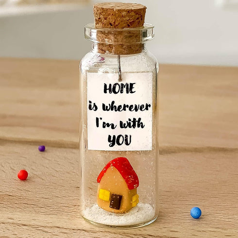 Kseniya Revta Cute Girlfriend and Boyfriend Gifts - Personalized Anniversary Present for Her Him - Custom Photo Birthday Gift Bottle (Colorful Hou...