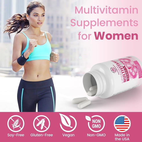 Liposomal Multivitamin for Women 1400MG - Womens Daily Multi Vitamins Supplements with Iron, Vitamin A, C, D, E and B Complex for Immune Health, H...