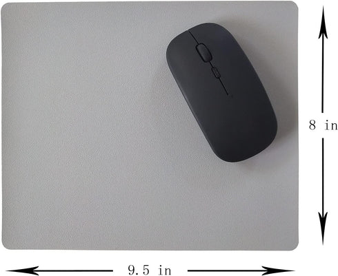 Mouse Mat Gaming PC Computer Office Mouse Pad Small Blank Mouse Pads Thin Mouse Pad Leather Grey Pack of 2...
