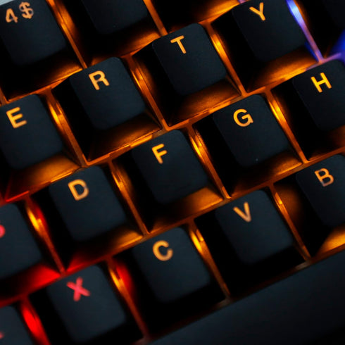 Black White Cherry Profile PBT Double Shot 104 108 ANSI ISO Top Print Shine Through Translucent Backlit keycap Suitable for MX Mechanical Keyboard...