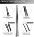 JETKONG 4 Pcs Kitchen Tweezers Professional Stainless Steel Cooking Tweezers Set, Black Kitchen Food Tweezer Tongs for Cooking, Repairing, and BBQ...