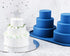 Webake Mini 3 Tier Cake Pan, Silicone Tier Cake Molds, 2 Pack Blue Molds for Small Smash Cake Cupcake for Birthday, Baby Shower, Wedding, 3.8 Inch...