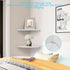 Corner Wall Shelves Set of 2, Rustic Wood Corner Floating Shelves with Cable raceway, Wall Mount Storage Display for TV Accessories, Baby Monitor,...