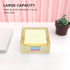 Acrylic Sticky Note Holder, Self Stick Note Pad Holder, 3.94 x 3.94 Inch Glitter Sticky Note Dispenser, Memo Pad Holder Dispenser Organizer for Sc...