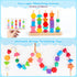 Montessori Wooden Beads Sequencing Toy Set, Stacking Blocks & Lacing Beads & Matching Shape Stacker for 2 3 4 5 Year Old STEM Preschool Learning M...
