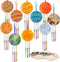 9 Pack Wind Chime Kit for Kids Make You Own Ball Wind Chimes DIY Paint Wooden Art and Craft for Girls Boys Ball Craft for Art Activities Brthday P...