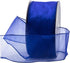 Royal Imports Organza Wired Sheer Ribbon 2.5" (#40) for Floral & Craft Decoration, 50 Yard Roll (150 FT Spool), Royal Blue...