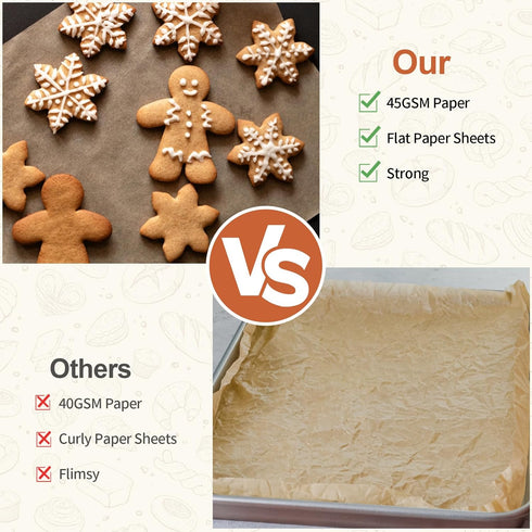 110 Pcs Parchment Paper, 10.7 x 13.6in Parchment Paper Sheets, Unbleached Parchment Paper for Baking, Precut Baking Paper for Baking Cookies, Cook...
