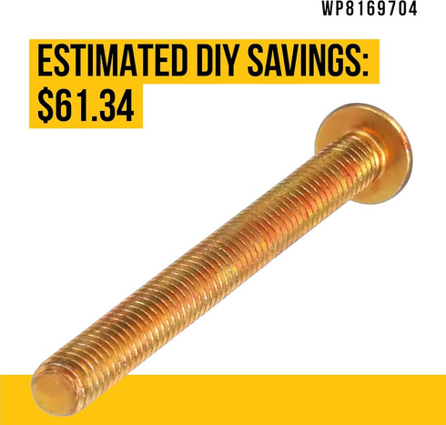 PartsBroz WP8169704 Microwave Top Mounting Screw - Compatible With Whirlpool Maytag KitchenAid Jenn-Air Microwave Washer - Replaces 8169704 415832...