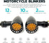 2pcs Amber CNC Motorcycle Bullet LED Turn Signal Light Blinker Indicator Front Rear Tail Light Compatible with Honda HarleyYamaha Suzuki Kawasaki...