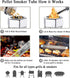 Pellet Smoker Tube 12in Stainless Steel BBQ Smoke Tube for Hot or Cold Smoking 5 Hours of Billowing smoke,Stainless Steel Pellet Smoker Tube for A...