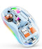 Unique Transparent Bluetooth Mouse with USB & Type-C Two Receiver, Small Portable Wireless Rechargeable Mice for MacBook/pc/iPad/Laptop and Multi ...