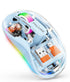 Unique Transparent Bluetooth Mouse with USB & Type-C Two Receiver, Small Portable Wireless Rechargeable Mice for MacBook/pc/iPad/Laptop and Multi ...