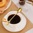 6-Inch Tulip/Rose Handle Gold Small Coffee Spoons Set, 6 Pieces, Stainless Steel...