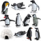 11PCS Realistic Penguin Figurines Toy Playset Mini Penguin Action Figures Polar Animal Educational Toy Penguin Cake Topper Decoration Christmas Bi...