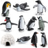 11PCS Realistic Penguin Figurines Toy Playset Mini Penguin Action Figures Polar Animal Educational Toy Penguin Cake Topper Decoration Christmas Bi...