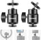 NEEWER Mini Ball Head with Cold Shoe & 1/4” Screw, 2 Pack, 360° Swivel 90° Tilt Ballhead Camera Mount Hot Shoe Adapter for Camera, Camcorder, Smar...