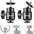NEEWER Mini Ball Head with Cold Shoe & 1/4” Screw, 2 Pack, 360° Swivel 90° Tilt Ballhead Camera Mount Hot Shoe Adapter for Camera, Camcorder, Smar...
