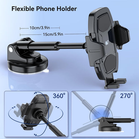 HHJ Phone Holders for Your Car,2-in-1 Car Phone Holder Mount, Car Dashboard Windshield Air Vent Hands-Free Car Phone Holders for iPhone All Phones...