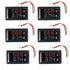 6pcs Digital Voltmeter Ammeter DC 100V 10A Amp Voltage Current Volt Amp Meter Tester 3 Bits Dual LED Display Panel(Red-Blue) Amp Volt Multimeter 0...