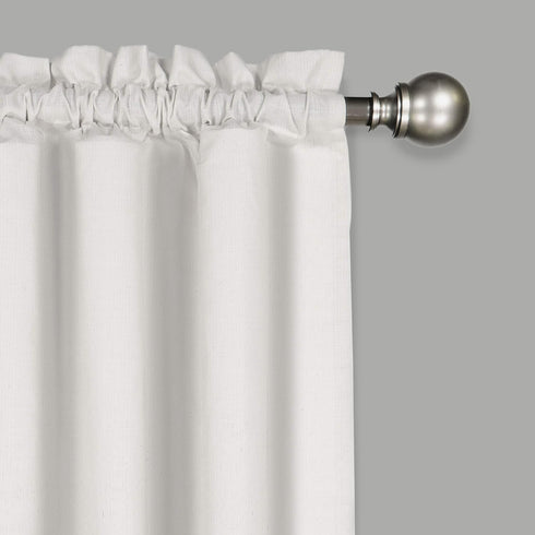 Vue Kingsbury Small Panel Tiers Privacy Window Treatment Pair Bathroom, Living Room, 52" x 45", White...