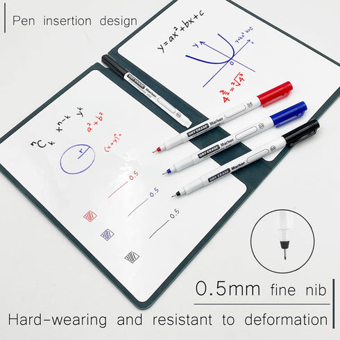 2Pcs Portable Small White Board Dry Erase Board,Reusable Erasable White Board with 3 Dry Erase Pen 2 Erasing Cloth for Business School Home Office...