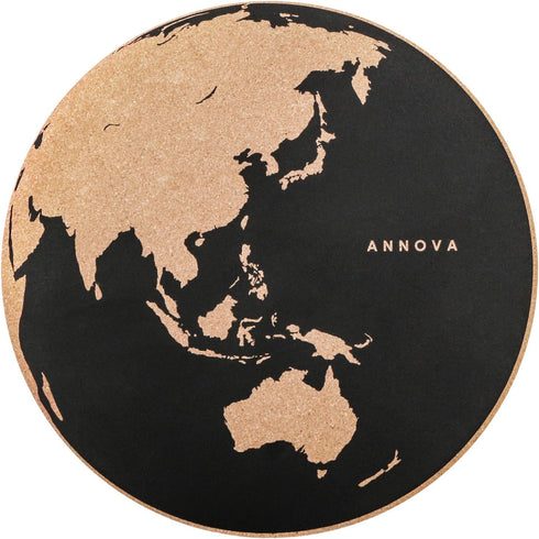 ANNOVA World Map Notice Board 3pcs Pack 12-Inch Cork Memo Board Stick-On Mounting Non-Residue, Pinnable, Pinboard (Cork Brown, 12 Inch)...
