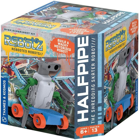 Thames & Kosmos ReBotz: Halfpipe - The Shredding Skater Robot | Build a Wacky Motorized Robot! | Collect All 4 | Combine to Make New Robotic Creat...