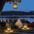 Solar Hanging Lanterns Outdoor, Flickering Flames Outdoor Solar Lights Hanging Lanterns Waterproof Decoration Lighting for Table, Garden, Patio, T...
