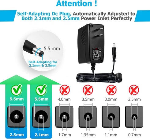 Chanzon 12V 1.5A 18W Power Supply AC DC Switching Adapter, 12 Volt 1.5 Amp AC/DC Wall Wart Converter Transformer, 100-240v 50 60HZ Input with 12vd...