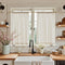 jinchan Beige Kitchen Curtains Linen Tier Curtains 45 Inches Farmhouse Cafe Curtain Light Filtering Flax Country Rustic Bathroom RV 2 Panels Crude...