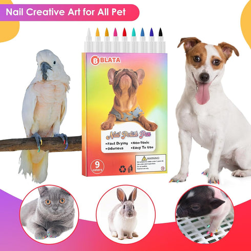 Dog Nail Polish Pen Quick Dry, Odorless, Pet Grooming Kit, Pet Nail Polish, Pet Costume, Dog Safe Paint, Pet Paint, Dog Safe Paint for Paws, Horse...