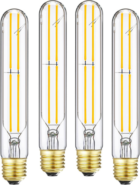 Dimmable E26 Light Bulbs 6W Equal 60 Watt Edison LED Light Bulb AC120V Daylight 5000K 60W 600LM T10 LED Bulb Medium Base E26 LED Bulb Pack of 4 (7...