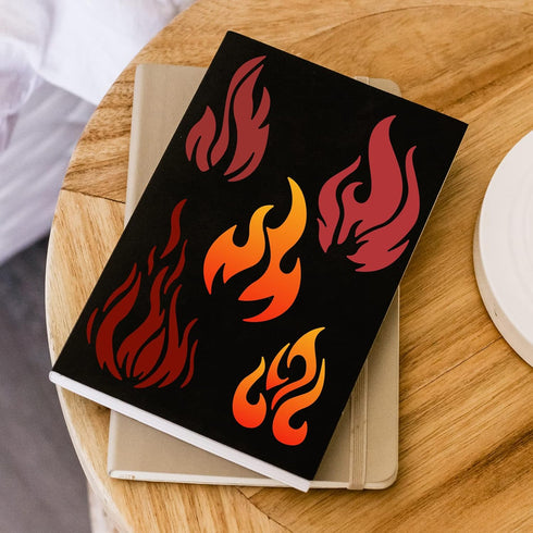 FINGERINSPIRE Flame Stencil 11.8x11.8 inch Reusable Fire Stencil Plastic 9 Styles Fire Pattern Stencil Flame Painting Decor Template for Arts Wind...