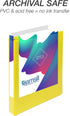 Samsill Durable 1 Inch Binder, Made in the USA, D Ring Binder, Customizable Clear View Binder, Yellow, Holds 225 Pages...