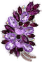 LAXPICOL Vintage Green Austrian Crystal Flower Leaf Bouquet Clusters Large Big Brooch Pin For Women Gold Tone...