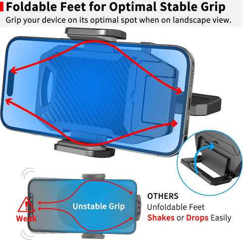APPS2Car Sturdy CD Slot Phone Mount with One Hand Operation Design, Hands-Free Car Phone Holder Universally Compatible with All iPhone & Android C...